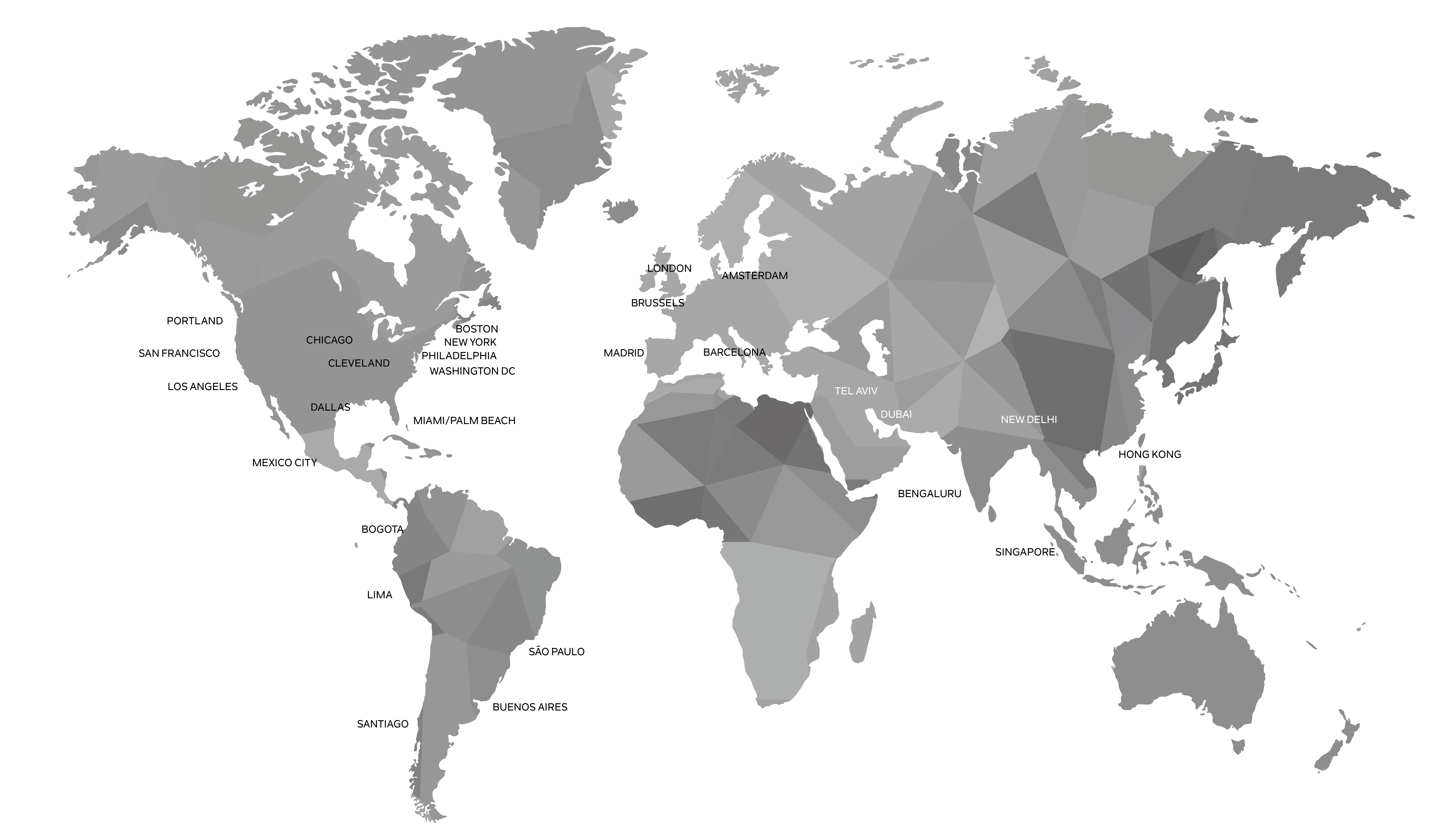world map for executive search